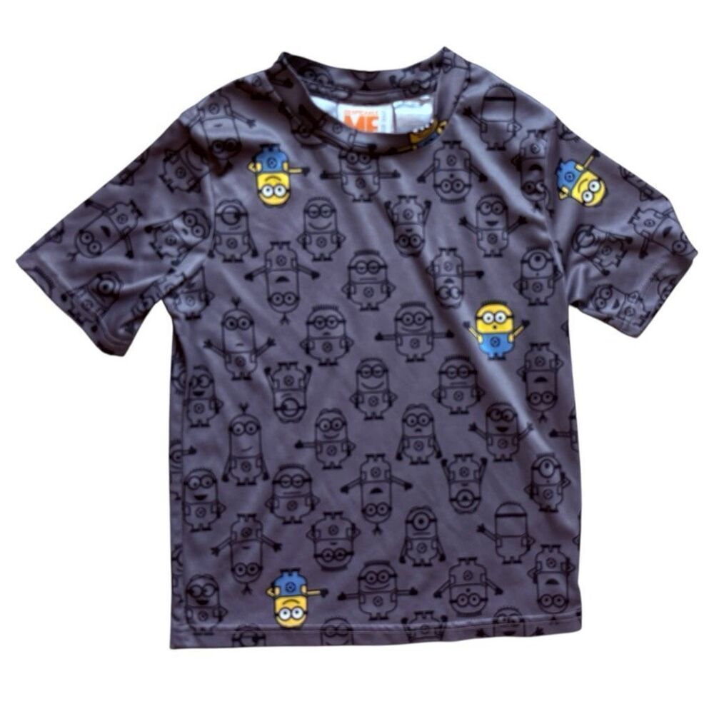 Youth Boys Minions Despicable Me Dry Fit Graphic Tee Shirt - Sz 6/7